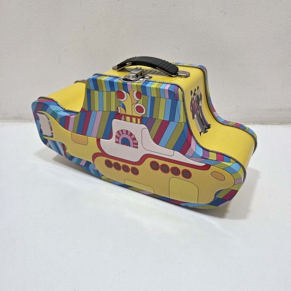 The Beatles Yellow Submarine Tin Tote Die Cut Lunch Box 2011 Embossed